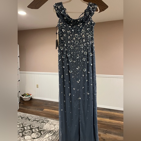 NWT Floral Sequin Gown - Picture 5 of 8